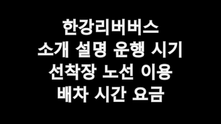 한강리버버스