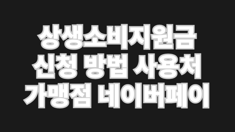 상생소비지원금