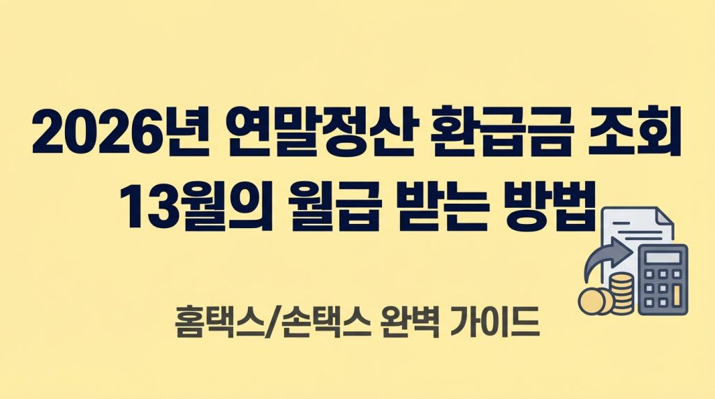 2026년 연말정산 환급금 조회법