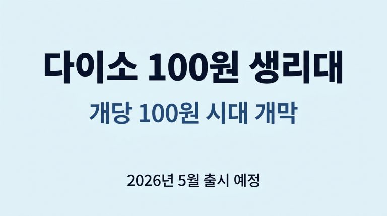 다이소 100원 생리대