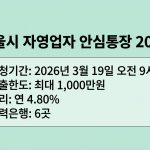 서울시 자영업자 안심통장