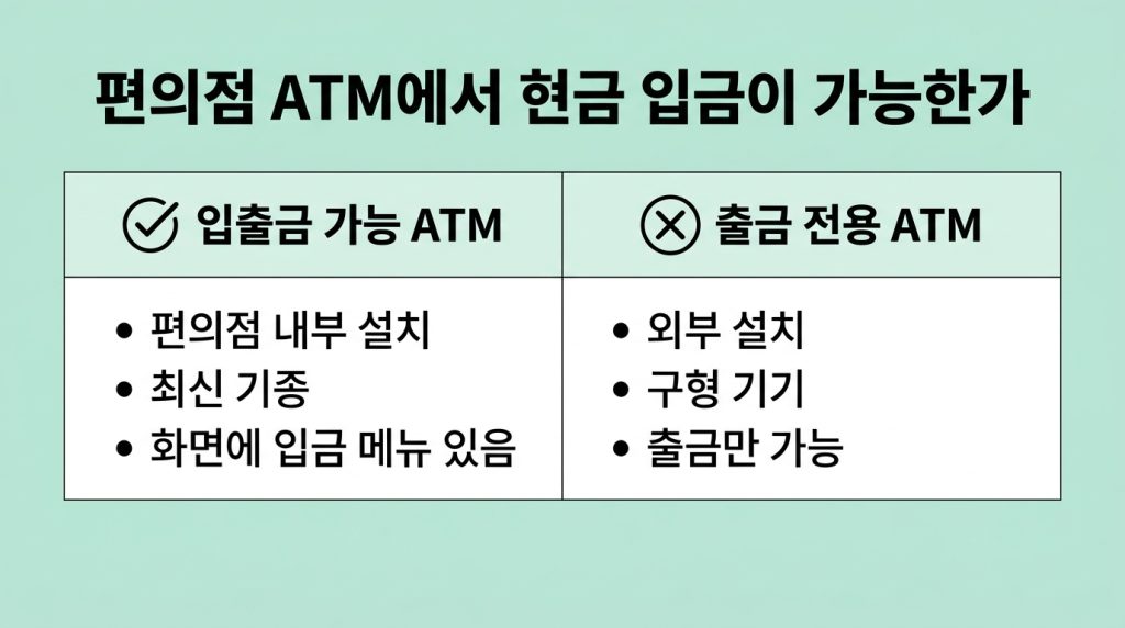 편의점 ATM 현금입금