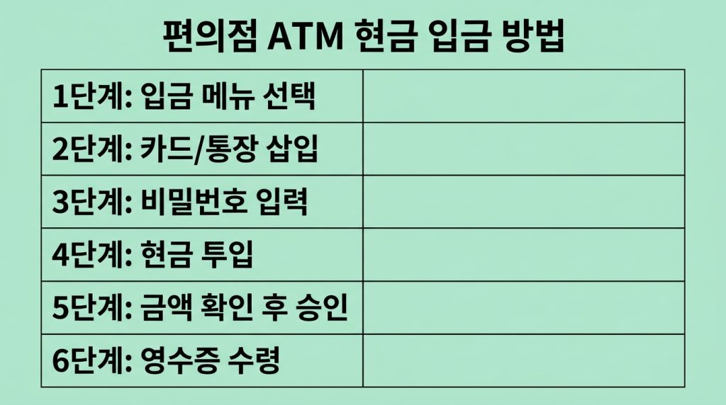 편의점 ATM 현금입금