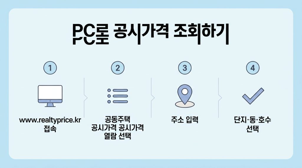 아파트 공시지가 조회 방법