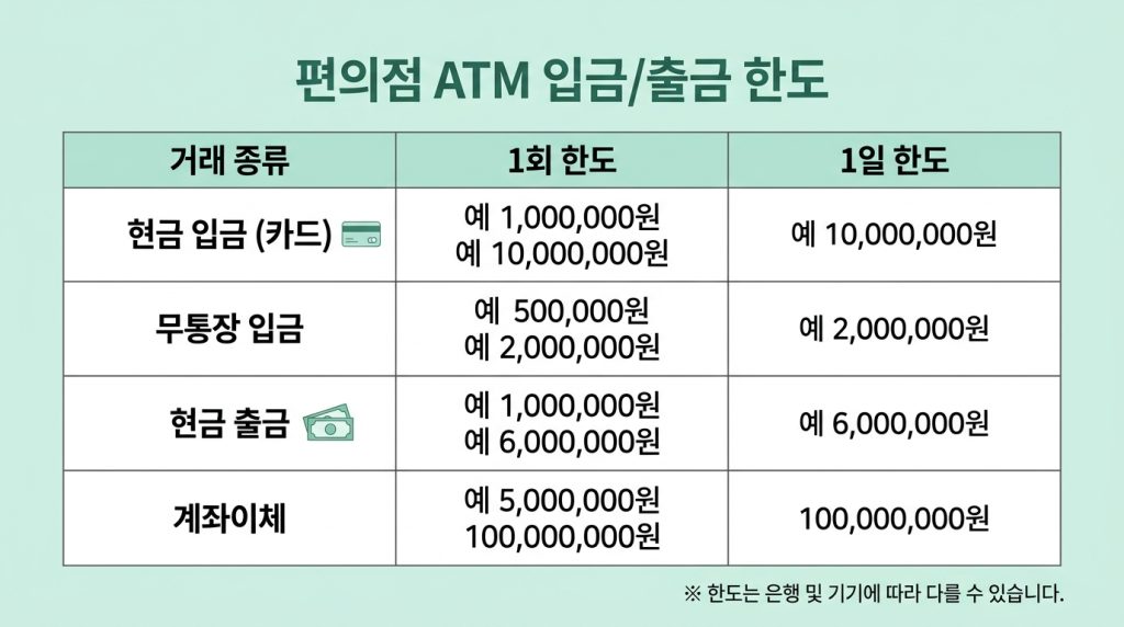 편의점 ATM 현금입금
