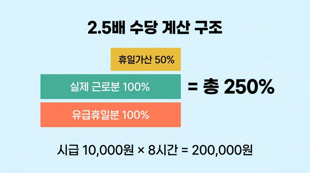 노동절 2.5배 수당 계산 방법 기준