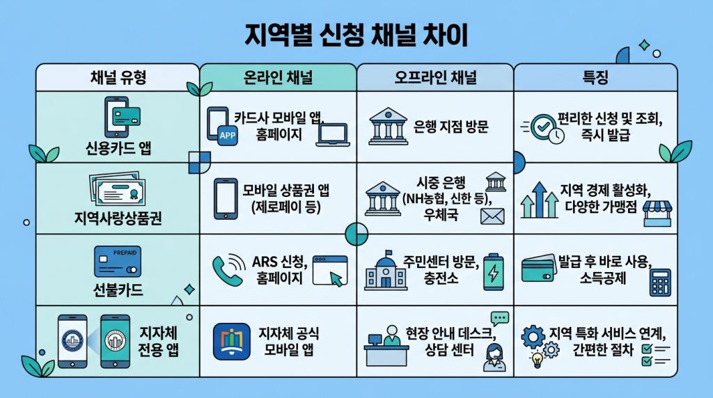 고유가피해지원금 지역별 신청 채널 비교