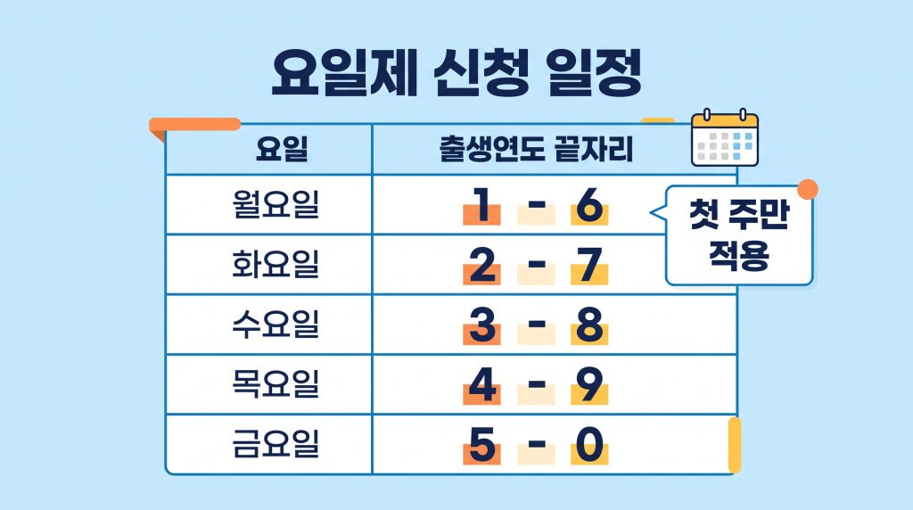 고유가지원금 2차 요일제 보는 방법