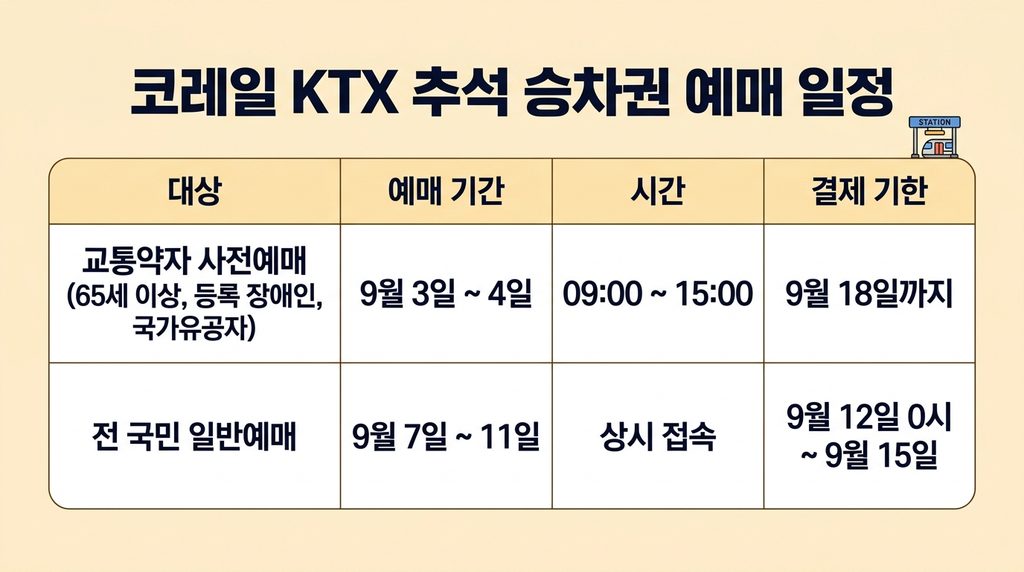 추석기차표 예매