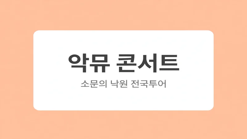 악뮤 콘서트