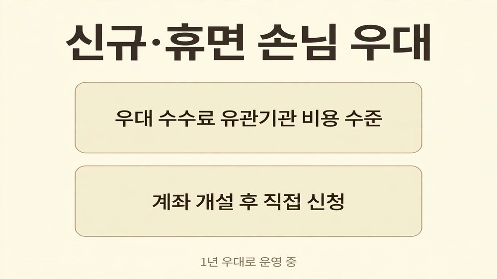 하나증권 수수료 - 신규 휴면 손님 우대