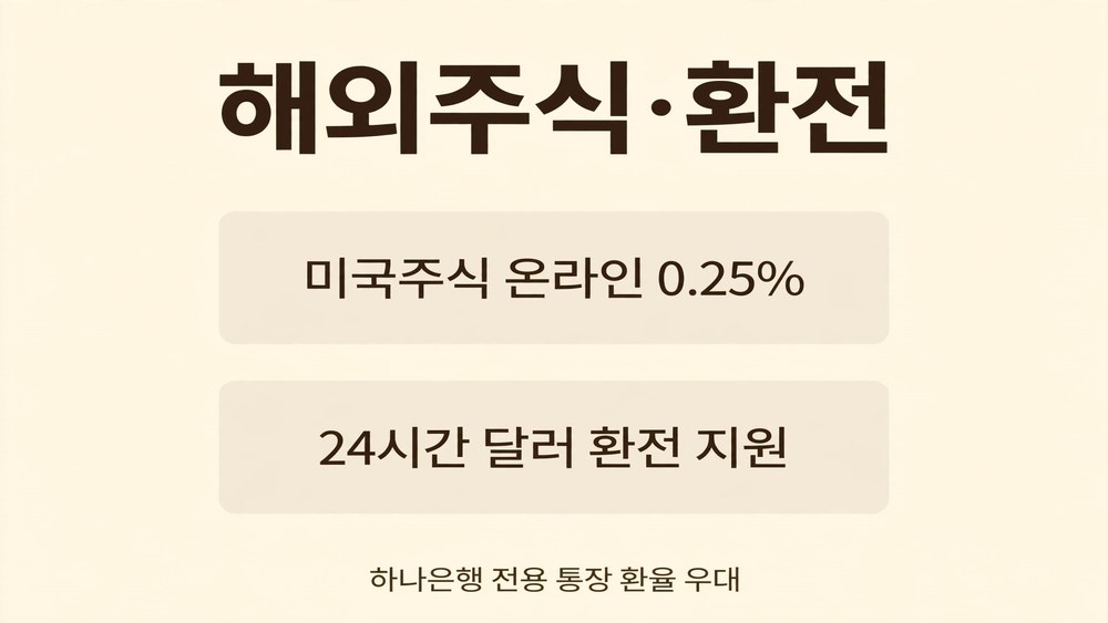 하나증권 수수료 - 해외주식과 환전