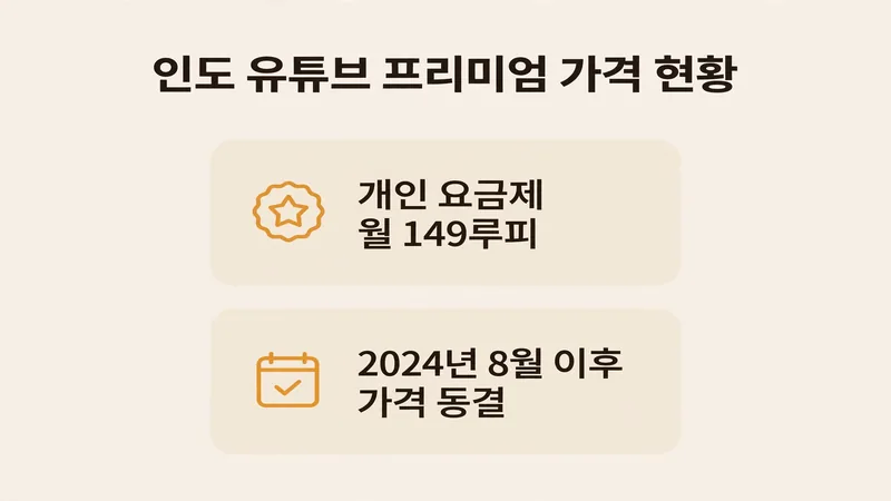 인도 유튜브 프리미엄 가격 현황