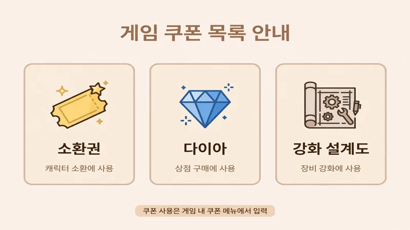 후더덕 서바이벌 쿠폰 목록