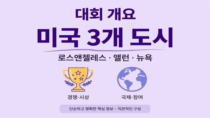 대회 개요