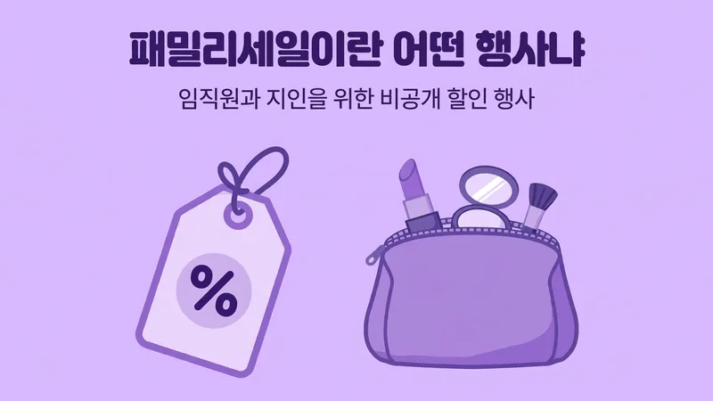 패밀리세일이란 어떤 행사냐, 임직원과 지인을 위한 비공개 할인 행사