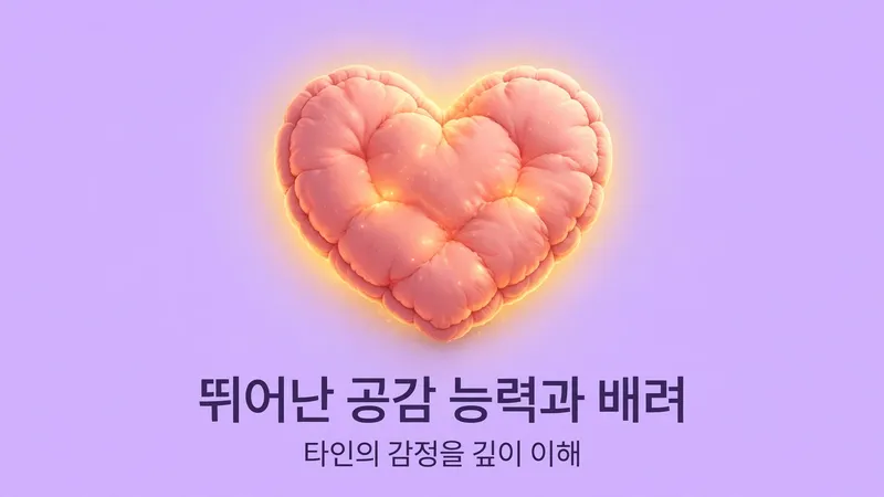 뛰어난 공감 능력과 배려, 타인의 감정을 깊이 이해