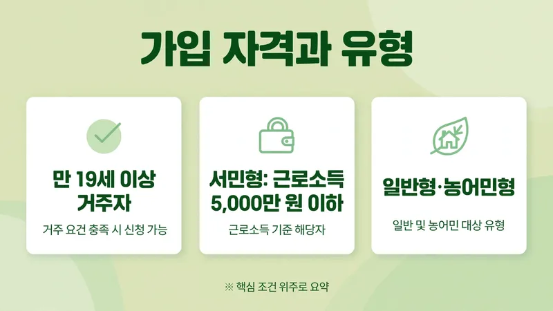 ISA 계좌 가입 자격과 유형
