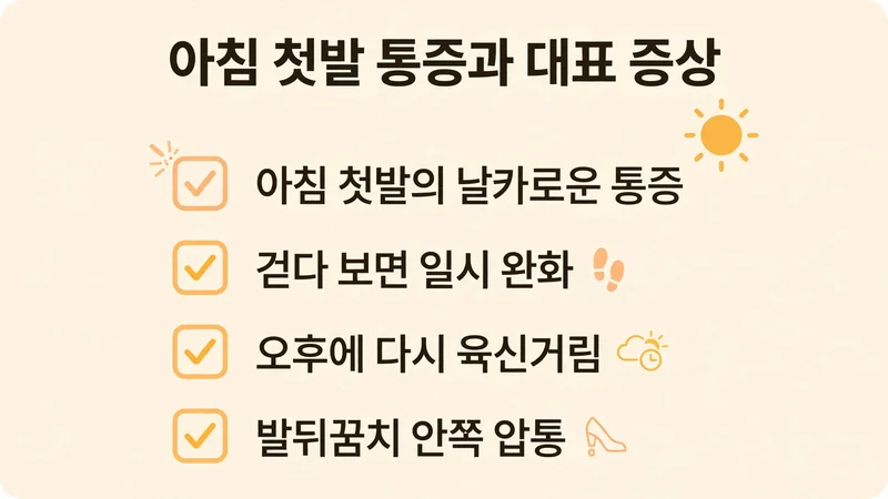아침 첫발 통증과 대표 증상