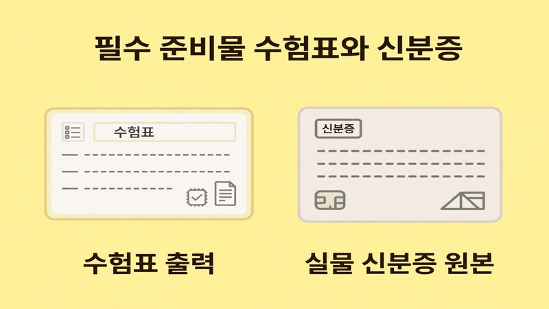 필수 준비물 수험표와 신분증