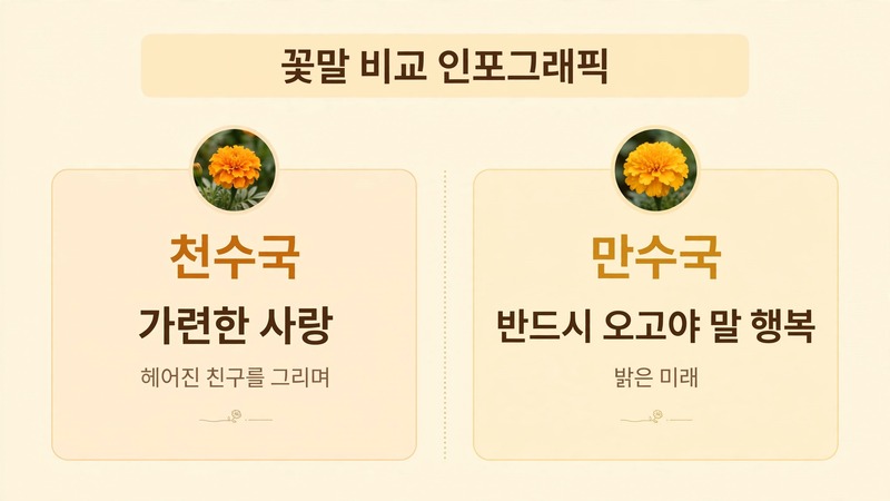 천수국과 만수국 종류별 꽃말