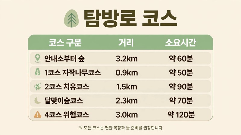 인제 자작나무숲 탐방로 코스
