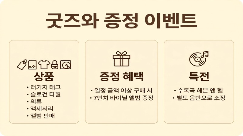 굿즈와 증정 이벤트