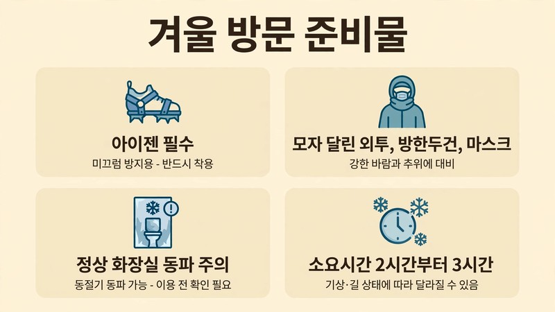 인제 자작나무숲 겨울 방문 준비물