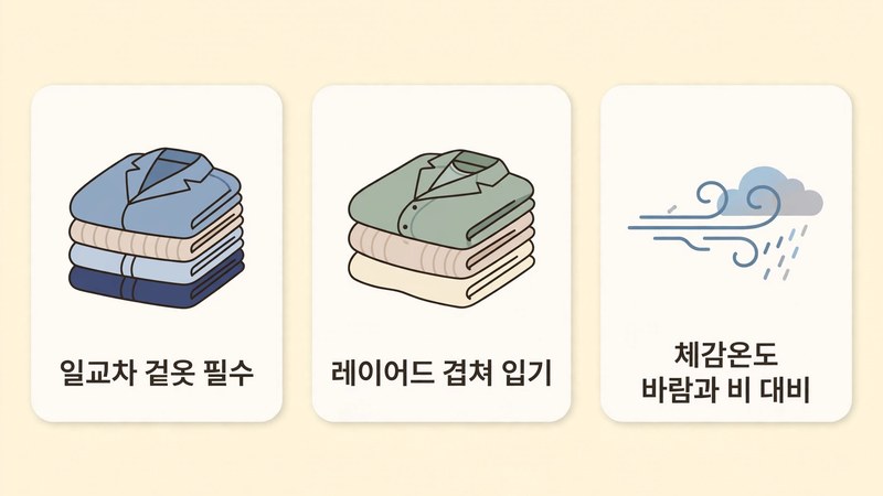 온도별 옷차림 체감온도 팁 안내