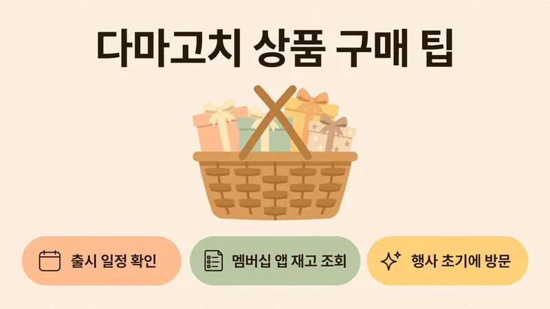 다마고치 상품 구매 팁