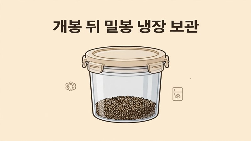 개봉 뒤 밀봉 냉장 보관
