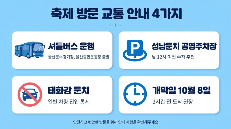 울산공업축제 방문 교통 안내