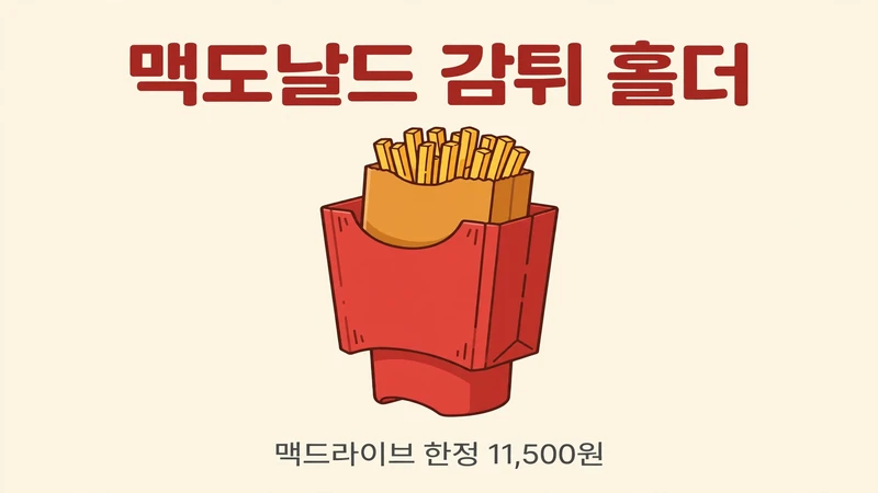 맥도날드 감튀 홀더, 맥드라이브 한정 11500원