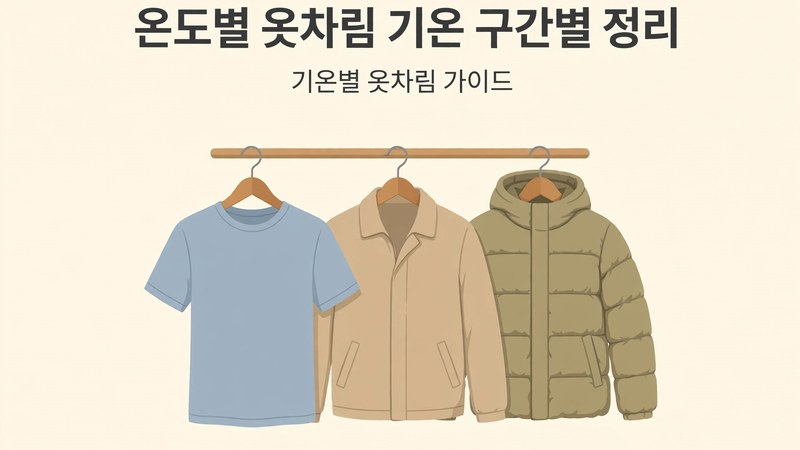 온도별 옷차림 기온 구간별 정리