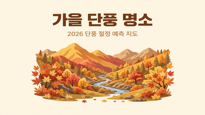 가을 단풍 명소, 2026 단풍 절정 예측 지도