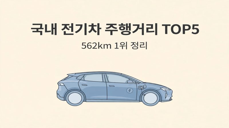 국내 전기차 주행거리 TOP5