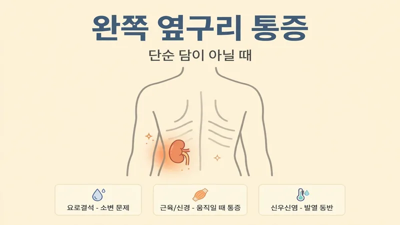 왼쪽 옆구리 통증 단순 담이 아닐 때