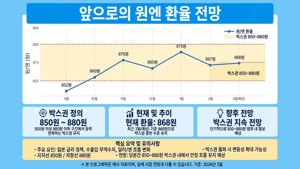 앞으로의 원엔 환율 전망